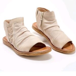 Miz Mooz Women Flair Women's Ankle Open Toe Leather Sandals Shoes Sz 38 / 7-7.5